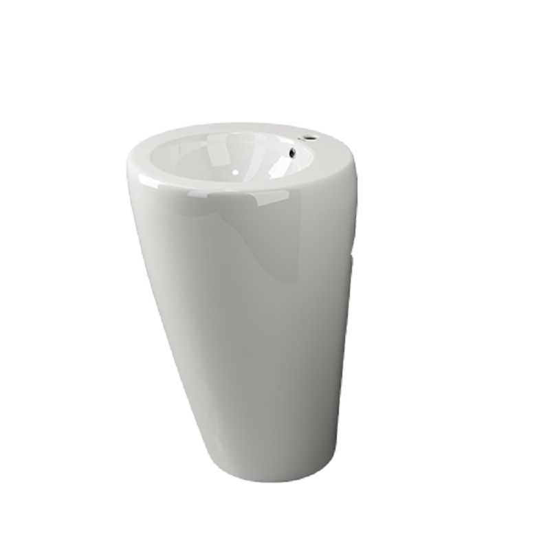 Изображение товара Раковина напольная Ceramica Nova 850 CN1807 из фаянса, овальная, с переливом