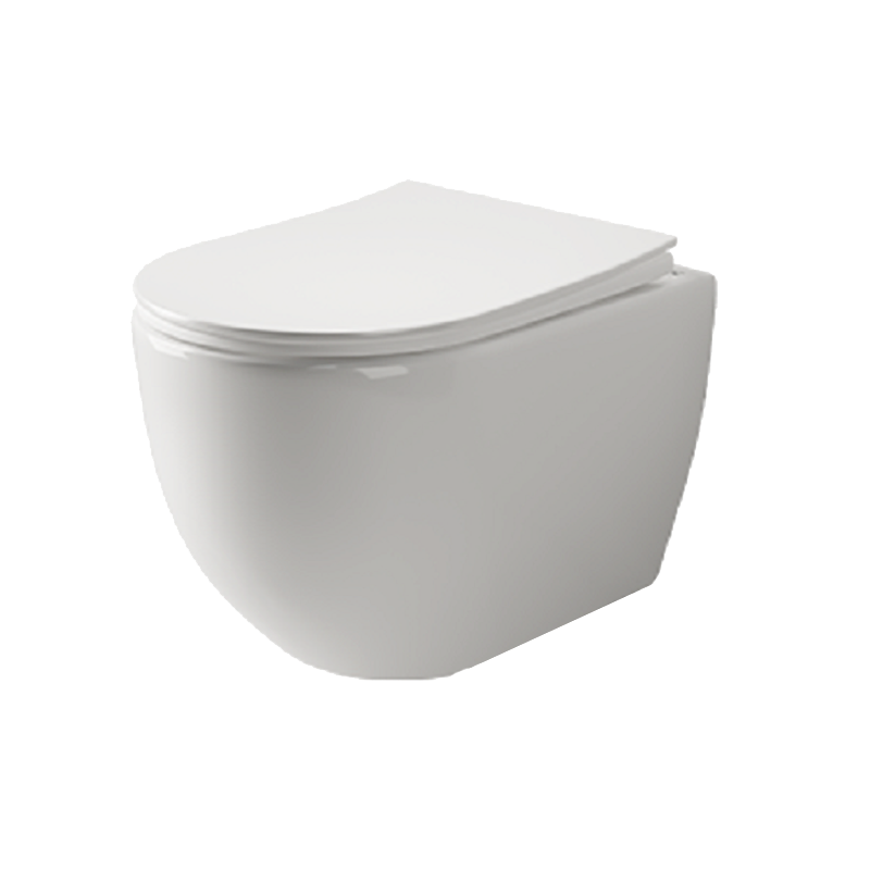 Изображение товара Подвесной унитаз Ceramicanova Mia Rimless с ультра-тонким сиденьем с микролифтом, безободковый, сантехфарфор, CN1805