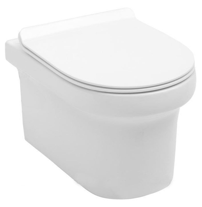 Изображение товара Подвесной безободковый унитаз Aquanet Nova-W BL-101N-WHT с системой микролифт Slimseat