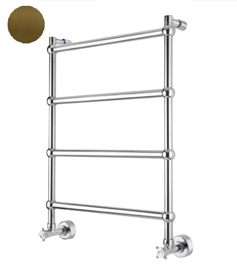 Изображение товара Полотенцесушитель водяной Margaroli Sole 442TS 442TS4604OB, высота 71.4 см, ширина 52.5 см, старая бронза