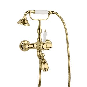 Изображение товара Смеситель для ванны и душа Margaroli Classica RU1004AA01GD, золото, Италия