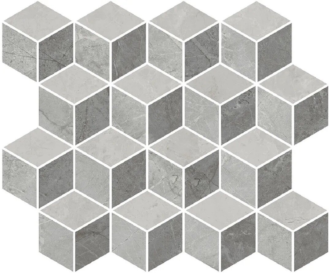 Изображение товара Мозаика 2 Kerama Marazzi Риальто T017/48009, 45 x 37.5 см, серый Изображение товара Мозаика 2 Kerama Marazzi Риальто T017/48009, 45 x 37.5 см, серый