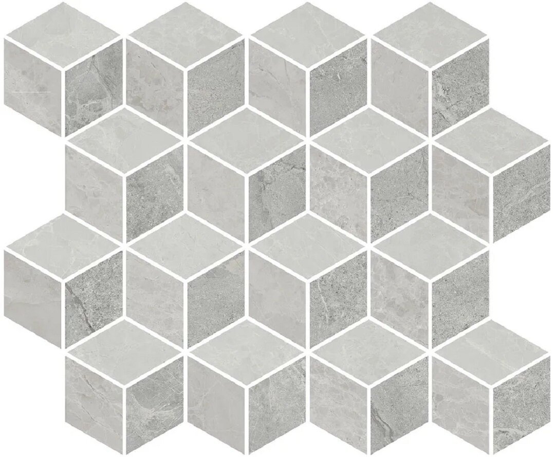 Изображение товара Мозаика 3 Kerama Marazzi Риальто T017/48010, 45 x 37.5 см, серый