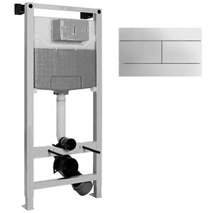 Изображение товара Инсталляция для унитаза Jacob Delafon E21928RU-CP в комплекте с панелью смыва, цвет хром