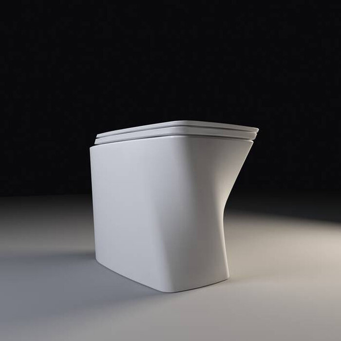 Изображение товара Приставной унитаз Azzurra Hera безободковый размер 38x57 см белый Италия