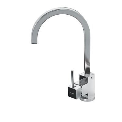 Изображение товара Смеситель кухонный Alveus Lago 1088773 с поворотным изливом и хромированным покрытием