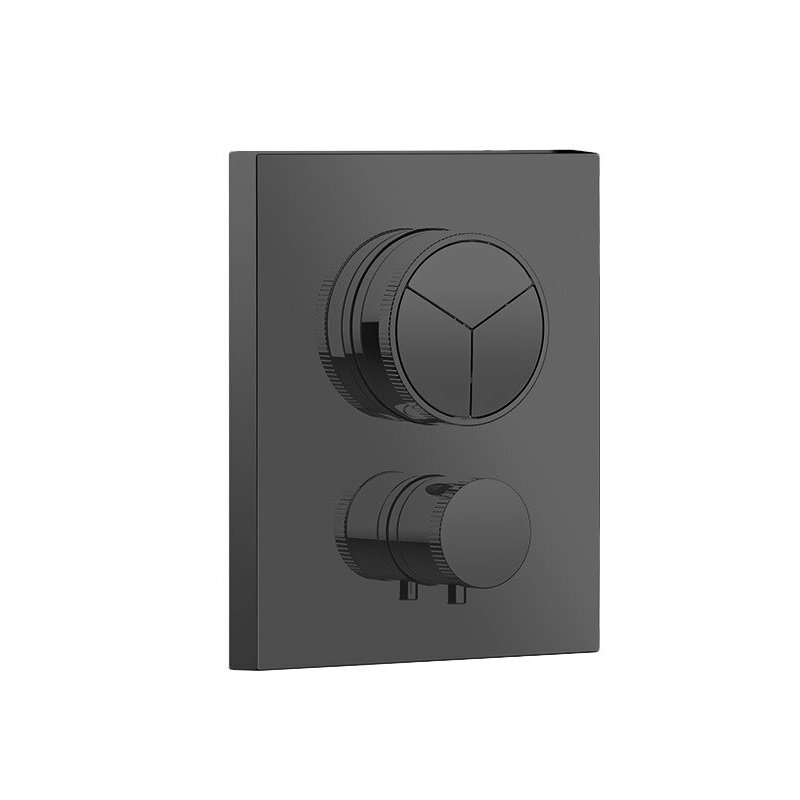 Изображение товара Смеситель для ванны и душа Almar Core E176683.AB, термостатический, на 3 потребителя, PVD черный металл брашированный Изображение товара Смеситель для ванны и душа Almar Core E176683.AB, термостатический, на 3 потребителя, PVD черный металл брашированный