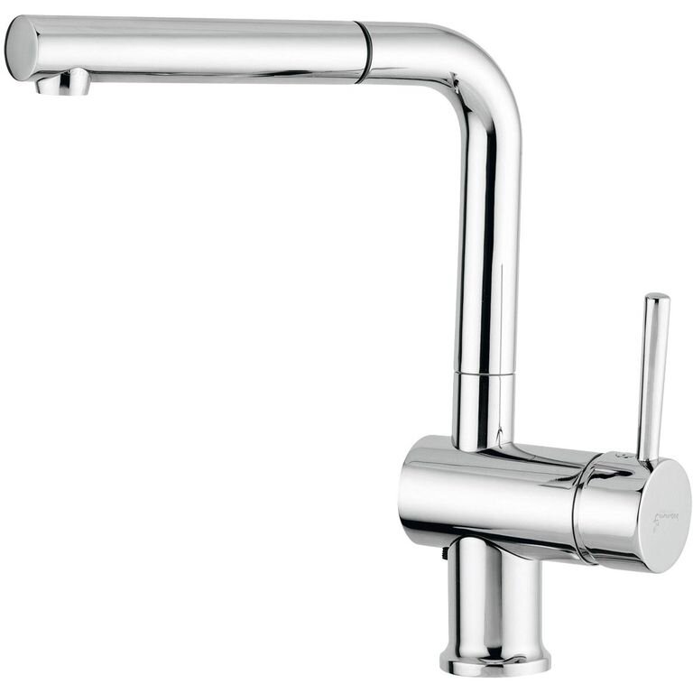 Изображение товара Смеситель для кухни Alveus Azeta-P 1096119 с выдвижным изливом и хромированным покрытием