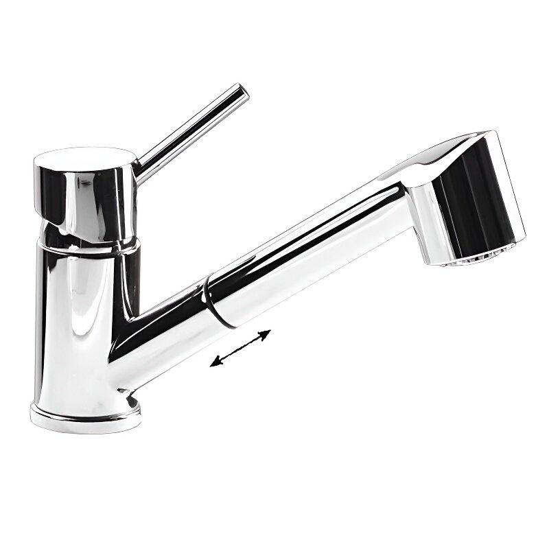 Изображение товара Смеситель для кухни Alveus Cleo-PS 1088774 хром однорычажный с выдвижным излив