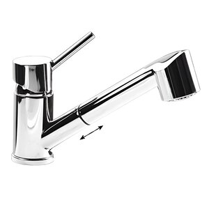 Изображение товара Смеситель для кухни Alveus Cleo-PS 1088774 хром однорычажный с выдвижным излив