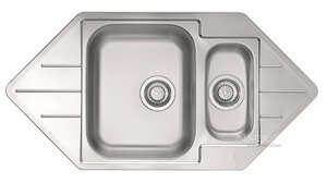 Изображение товара Кухонная мойка из нержавеющей стали Alveus LINE 40 LEI-90 угловая 98.5x50 см