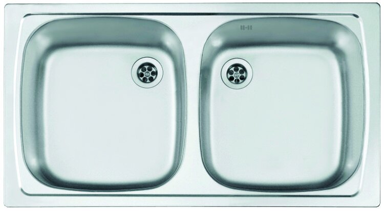 Изображение товара Мойка Alveus BASIC 160 LEI-60 Нержавеющая сталь 78x43,5 см, чаши 34x37x14 см