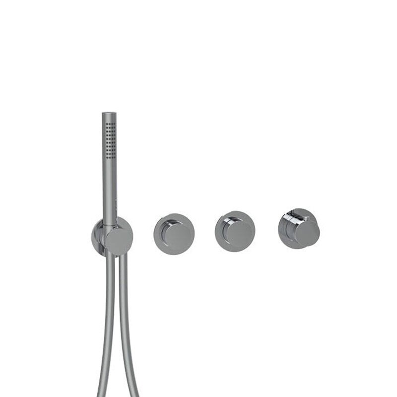 Изображение товара Смеситель для ванны и душа Almar Modular Push E180433.GM, термостатический, на 2 потребителя, PVD оружейная сталь