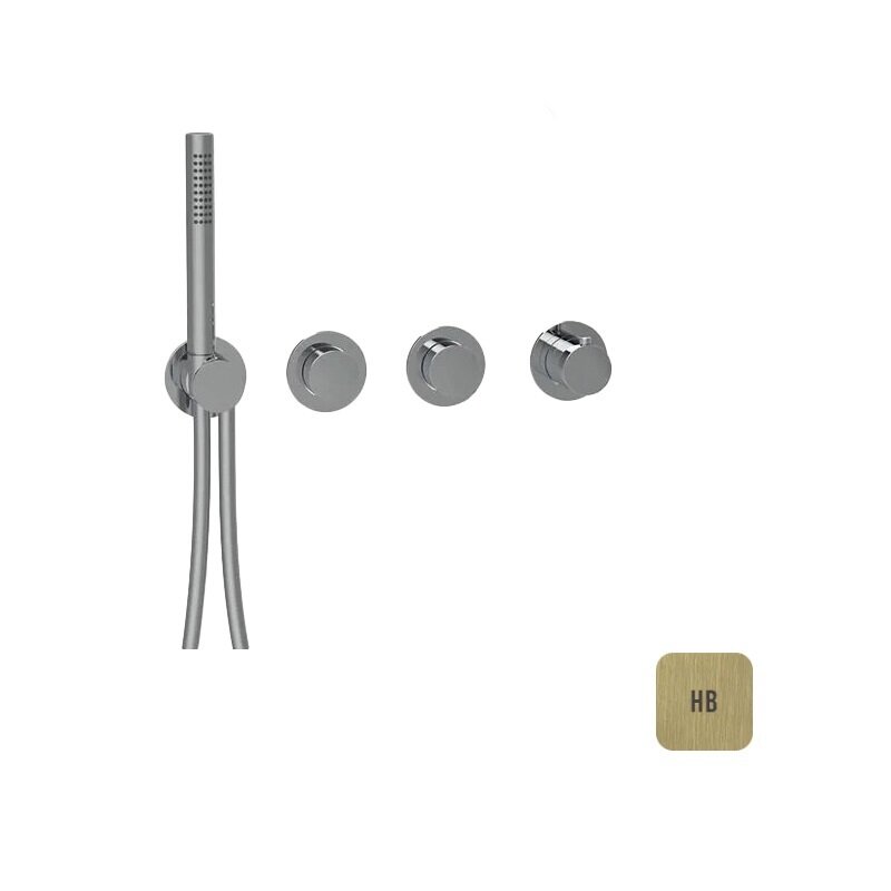 Изображение товара Смеситель для ванны и душа Almar Modular Push E180433.HB, термостатический, на 2 потребителя, PVD латунь брашированная Изображение товара Смеситель для ванны и душа Almar Modular Push E180433.HB, термостатический, на 2 потребителя, PVD латунь брашированная