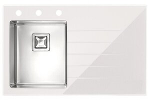 Изображение товара Мойка кухонная Alveus Crystalix 10 белая, 86x54 см