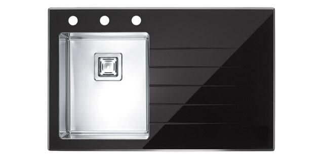 Изображение товара Мойка кухонная Alveus Crystalix 10 левая/правая, черная (1099633/1099630)