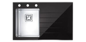 Изображение товара Кухонная мойка Alveus Crystalix 10 черная врезная 86x54 см