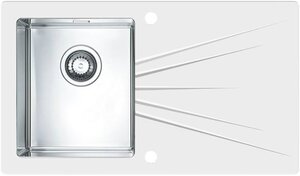Изображение товара Кухонная мойка Alveus Karat 10 с закаленным стеклом и нержавеющей сталью