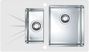 Изображение товара Мойка кухонная Alveus Karat 20 левая/правая, белая (1102773/1103660)