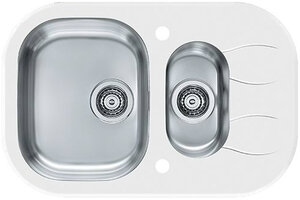 Изображение товара Кухонная мойка Alveus Wave 30 1102944 из нержавеющей стали и стекла