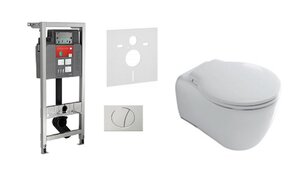 Изображение товара Комплект 6 в 1: 514306 Ergo: Инсталляция Mepa VariVIT A31 514306 + Унитаз подвесной Galassia Ergo 7109, сиденье SoftClose 7115