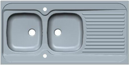 Изображение товара Мойка кухонная Alveus Classic 100 LEI-60 левая/правая, хром (1008990/1008991)