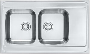 Изображение товара Кухонная мойка Alveus Classic Pro 80 SAT-90 нержавеющая сталь хром