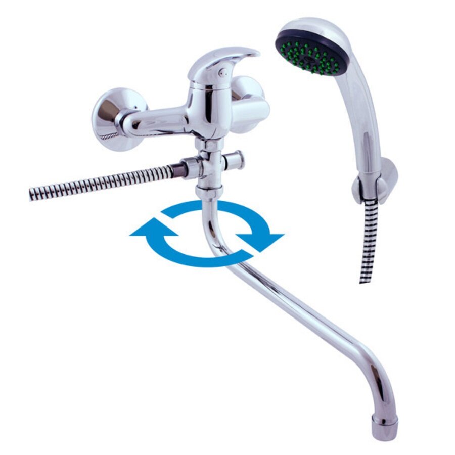 Изображение товара Смеситель для ванны и душа Rav-Slezak Sazava SA056.5/1 с душевым гарнитуром хром