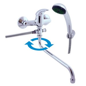 Изображение товара Смеситель для ванны и душа Rav-Slezak Sazava SA556.5/1, универсальный, с душевым гарнитуром, хром