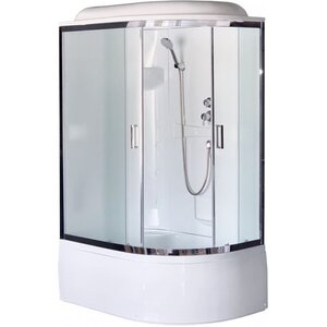 Изображение товара Душевая кабина Royal Bath RB8120BK1-М-CH 120 x 80 см L/R, двери матовые, задние стенки белые, хром