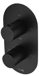 Изображение товара Термостатический смеситель скрытого монтажа WasserKRAFT  7444 Thermo для ванны и душа, черный
