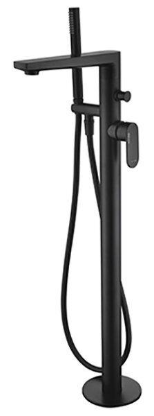 Изображение товара Напольный смеситель WasserKRAFT Elbe 7421 для ванны черный с керамическим картриджом