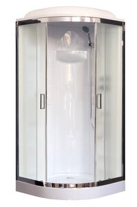 Изображение товара Душевая кабина Royal Bath RB90HK1-M-CH 90 x 90 см, двери матовые, задние стенки белые, хром