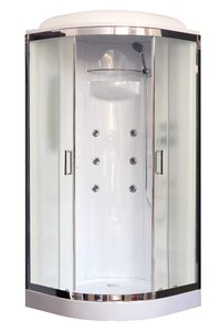 Изображение товара Душевая кабина Royal Bath RB90HK2-M-CH 90 x 90 см, двери матовые, задние стенки белые, хром