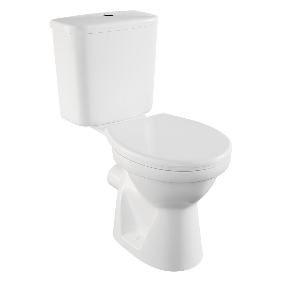 Изображение товара Напольный унитаз Vitra Norm Fest 9780B099-7208 с горизонтальным выпуском и двухрежимным сливом