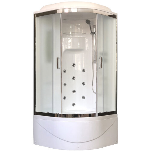 Изображение товара Душевая кабина Royal Bath RB90NRW-C-CH 90x90 с гидромассажем и тропическим душем