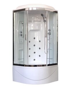 Изображение товара Душевая кабина Royal Bath RB90NRW-T-CH 90x90 см с гидромассажем и тропическим душем