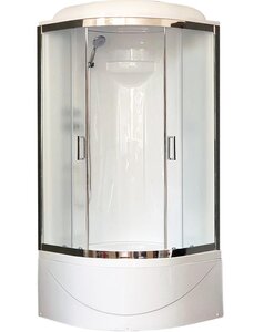 Изображение товара Душевая кабина Royal Bath RB90BK1-M-CH 90 x 90 см, двери матовые, задние стенки белые, хром