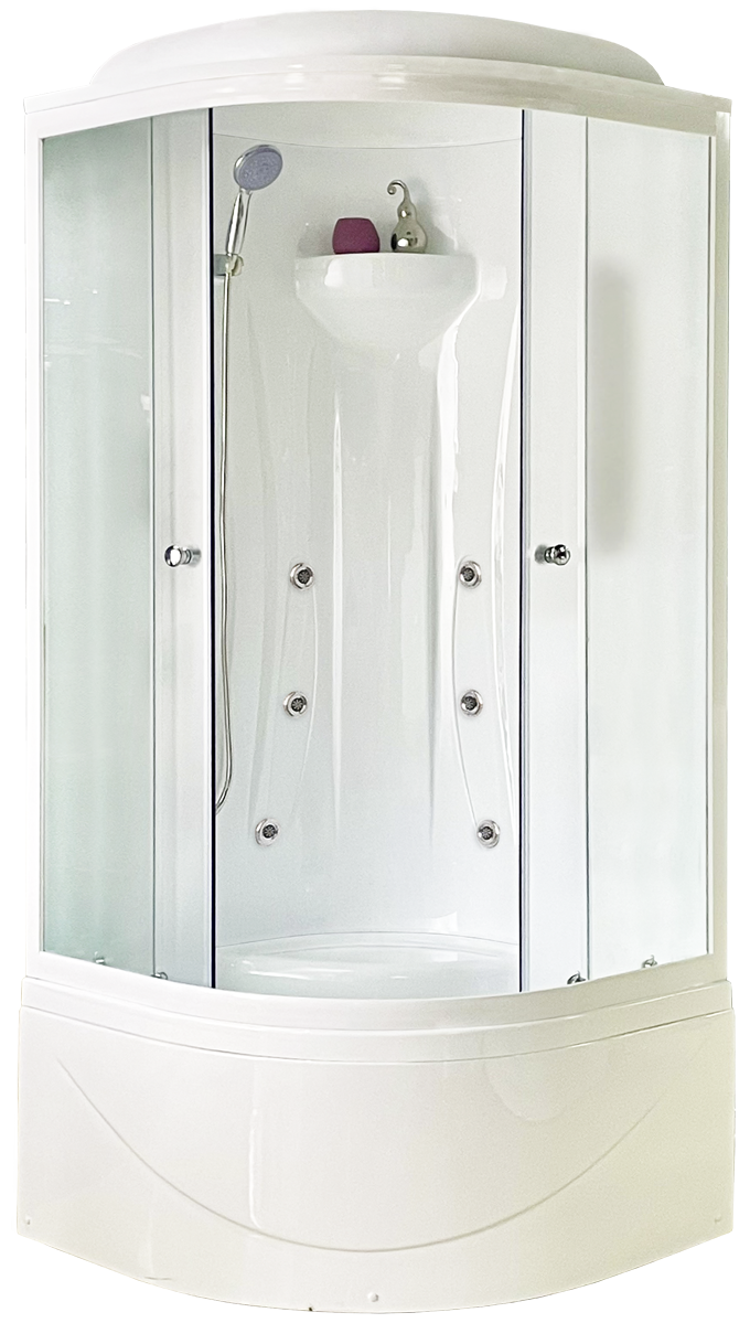 Изображение товара Душевая кабина Royal Bath RB90BK2-M-CH 90x90 см гидромассаж с крышей