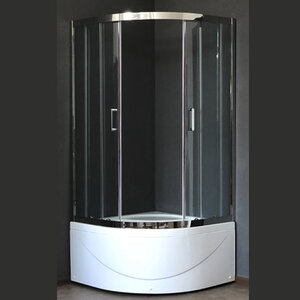 Изображение товара Душевой уголок Royal Bath RB90BK-T-CH 90 х 90 x 198 см четверть круга, стекло прозрачное, хром