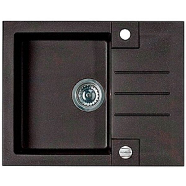 Изображение товара Кухонная мойка из искусственного камня Alveus Rock 30 1090951 черная, врезная, 595х475 мм