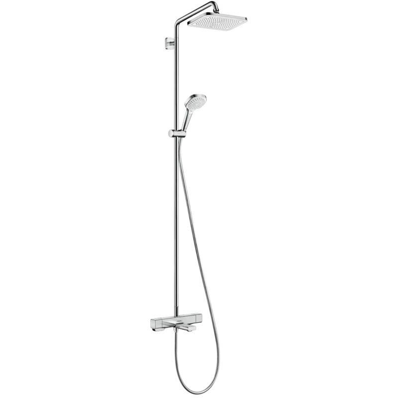 Изображение товара Душевая система Hansgrohe Croma E Showerpipe 280 1jet 27687000 c термостатом и изливом для ванны, хром