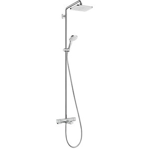 Изображение товара Душевая система Hansgrohe Croma E Showerpipe 280 1jet 27687000 c термостатом и изливом для ванны, хром