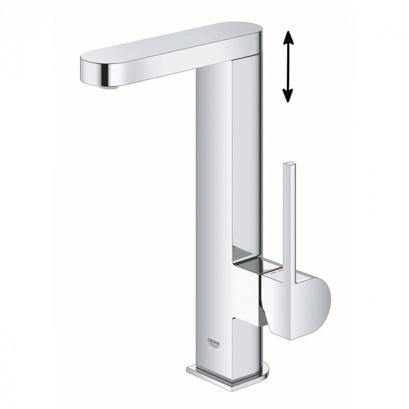 Изображение товара Смеситель для раковины Grohe Plus, 23843003, со сливным гарнитуром и вытяжным изливом, хром Изображение товара Смеситель для раковины Grohe Plus, 23843003, со сливным гарнитуром и вытяжным изливом, хром
