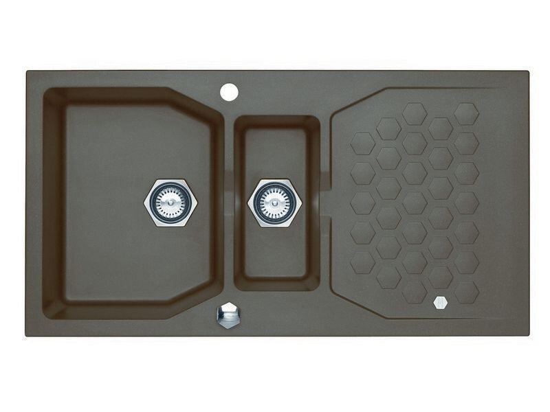 Изображение товара Кухонная мойка Alveus Sensual 70 из искусственного камня шоколадная 980х520 мм