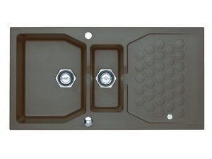 Изображение товара Кухонная мойка Alveus Sensual 70 из искусственного камня шоколадная 980х520 мм