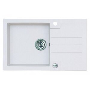 Изображение товара Мойка кухонная Alveus Rock 130 1090944 искусственный камень белая врезная угловая