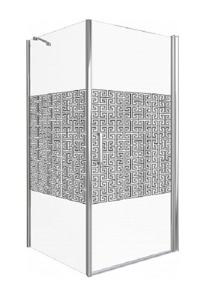 Изображение товара Душевое ограждение Good Door Fantasy CR 80x80 см стекло с зеркальным рисунком хром