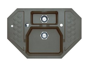 Изображение товара Мойка кухонная из искусственного камня Alveus Sensual 60 шоколад врезная