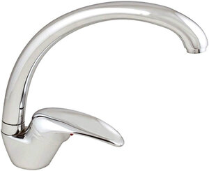 Изображение товара Кухонный смеситель Alveus GM 130 CHR AQ с поворотным изливом и хромированным покрытием